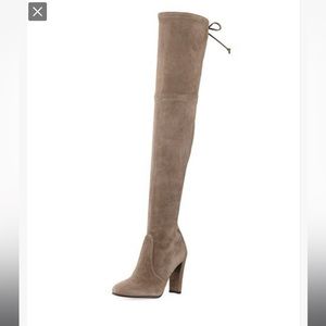 “Like New” Stuart Weitzman| taupe| over the knee heeled boots| size 10.5| suede